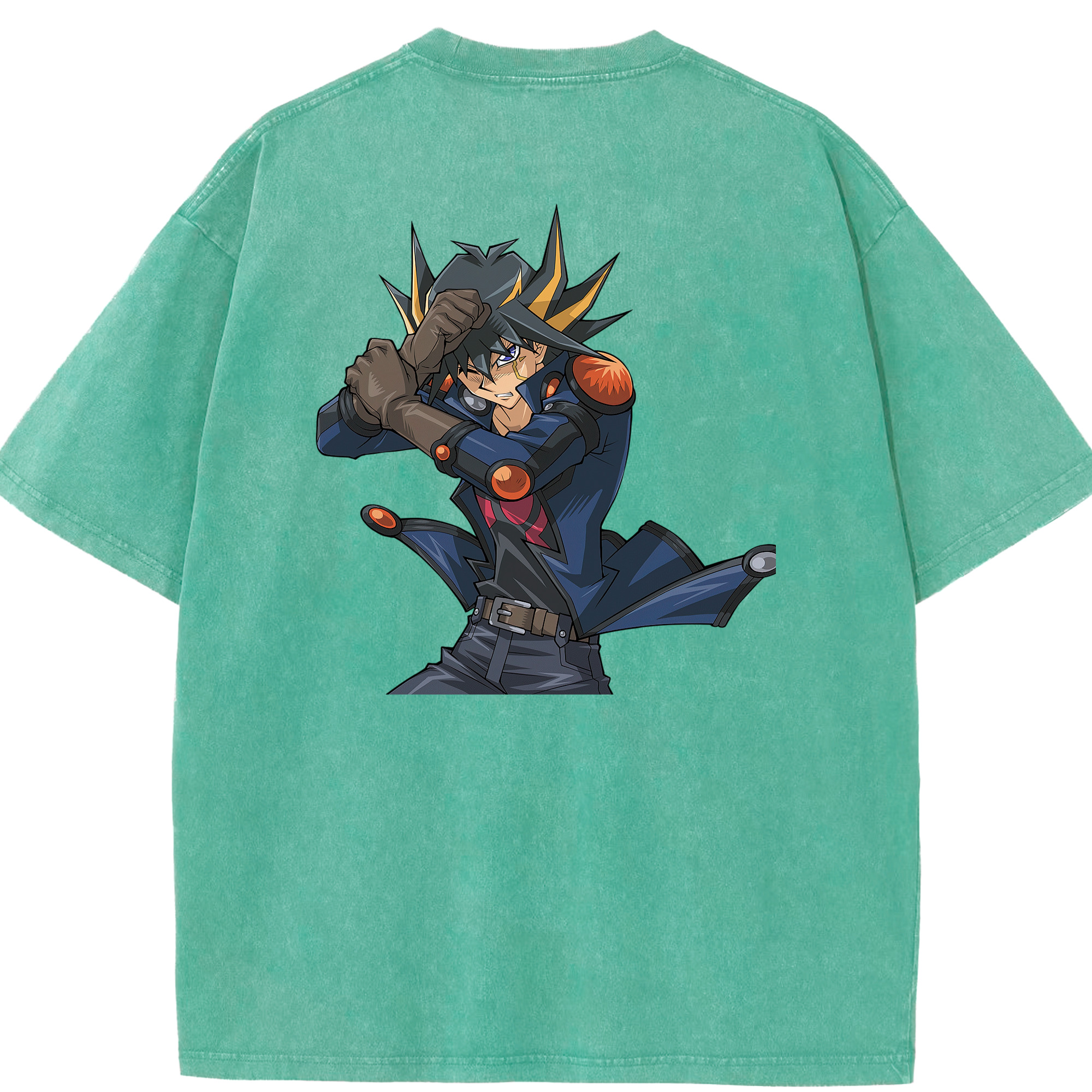 （画像用） 遊☆戯☆王 Yu-Gi-Oh! 綿100% ヴィンテージ風 半袖Tシャツ（背面プリント）